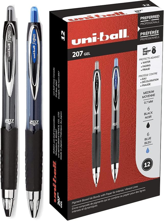 Uni-ball Signo 207 Premier Rollerball Retractable Gel Pen - 0.7mm - Choice  of Multiple Options 