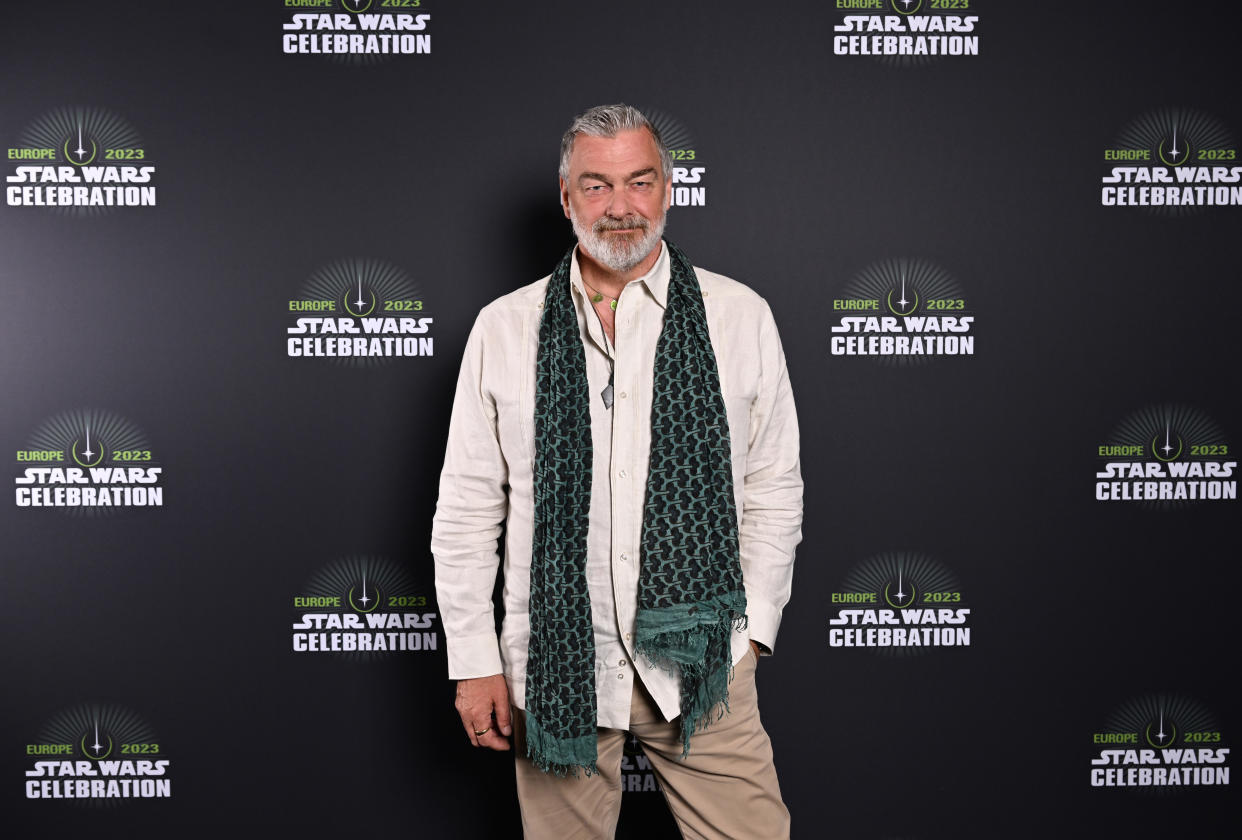 Ray Stevenson attends the 'Ahsoka' panel at Star Wars Celebration 2023 on April 8, 2023 in London, London. (Photo: Jeff Spicer/Getty Images for Disney)