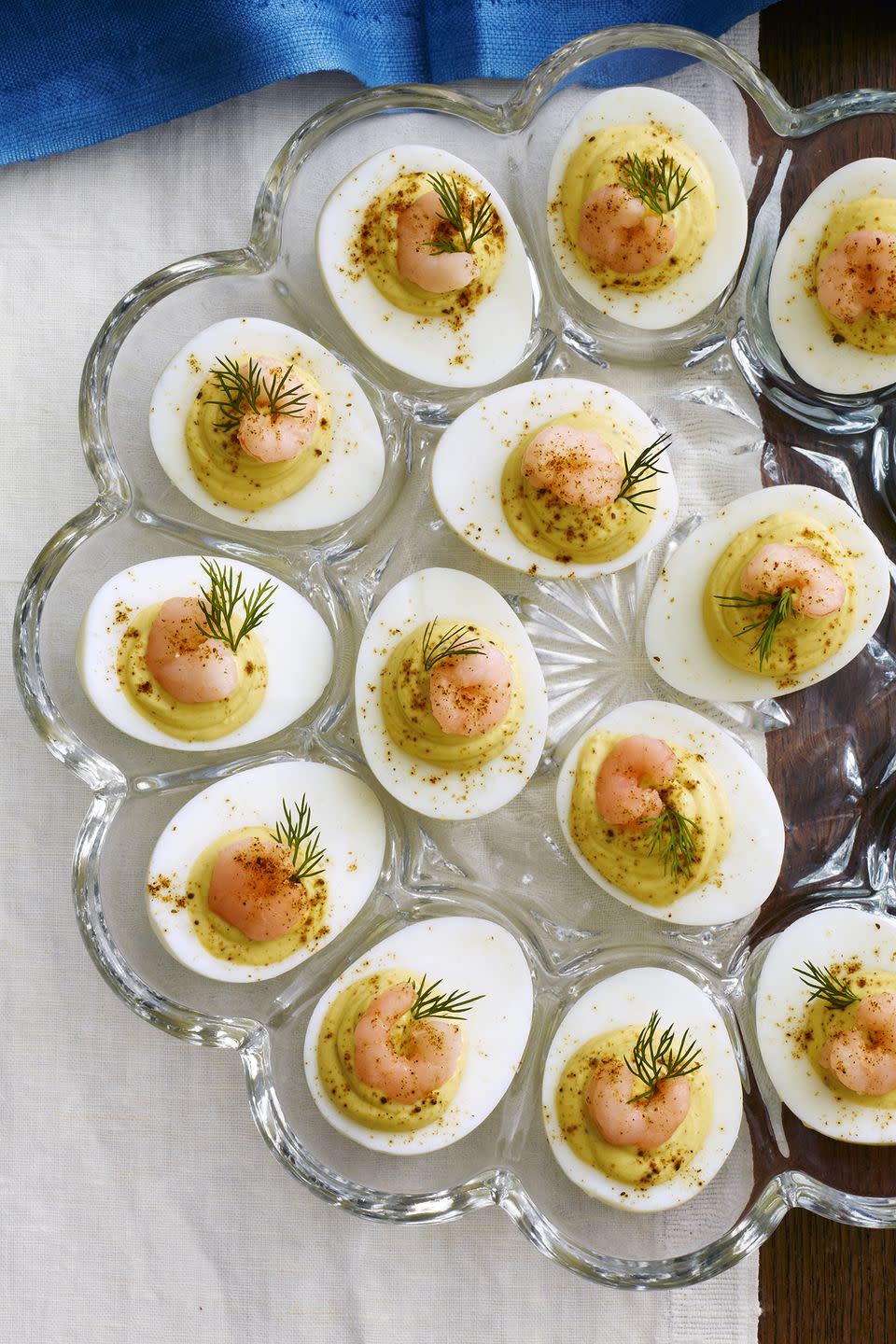 Deviled Eggs with Old Bay Shrimp