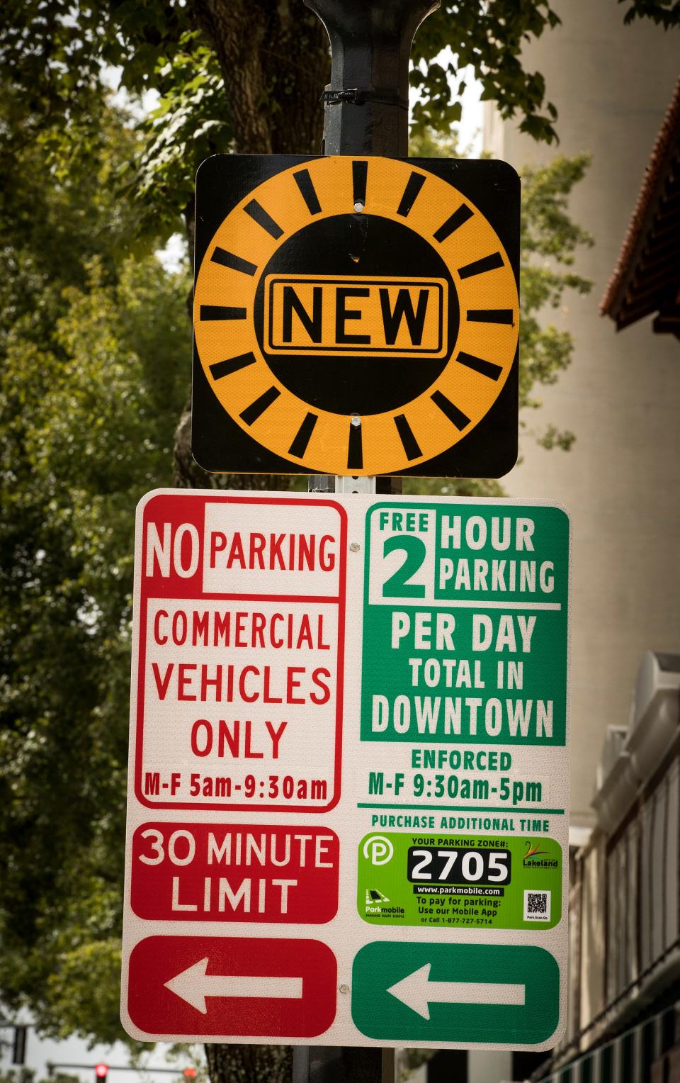 "A lot of the signage we have downtown is word vomit," said Jason Ehrlich, the city's parking services supervisor.