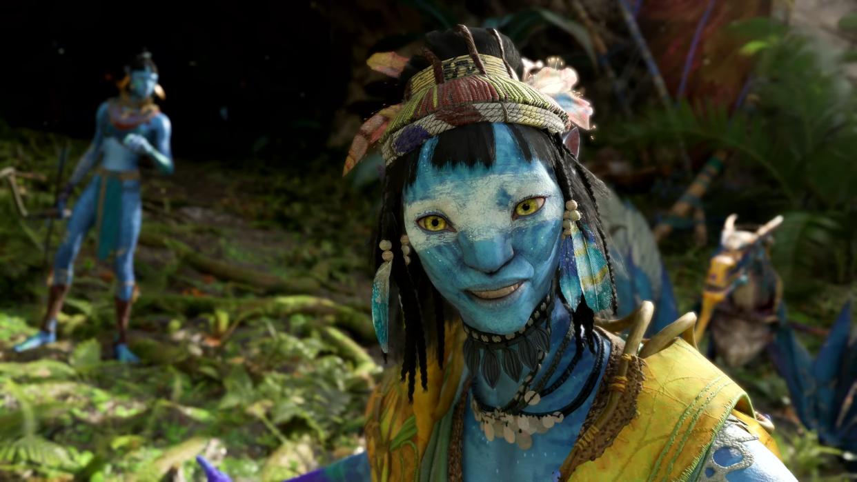  Elder Na'vi looking directly into camera. 