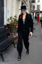 <p>Even her street style is on point. Cara Delevingne, walking the rues of Paris, wore a structural black blazer with very large buttons and elastic ankle cinched pants with pockets by the feet. Odd, but she makes it oh so cool, like only a model off-duty can.</p>