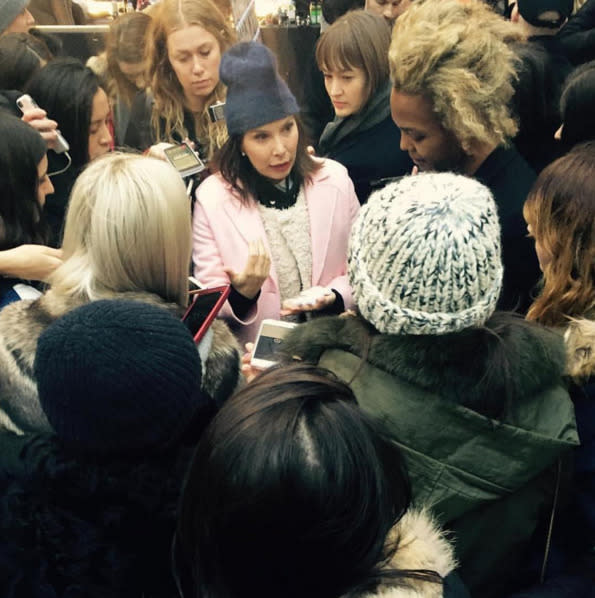 Who knew fashion shows have mosh pits? Talking nails@alexanderwangny #nyfw #ybsquad@essiepolish — Michelle Saunders via Instagram