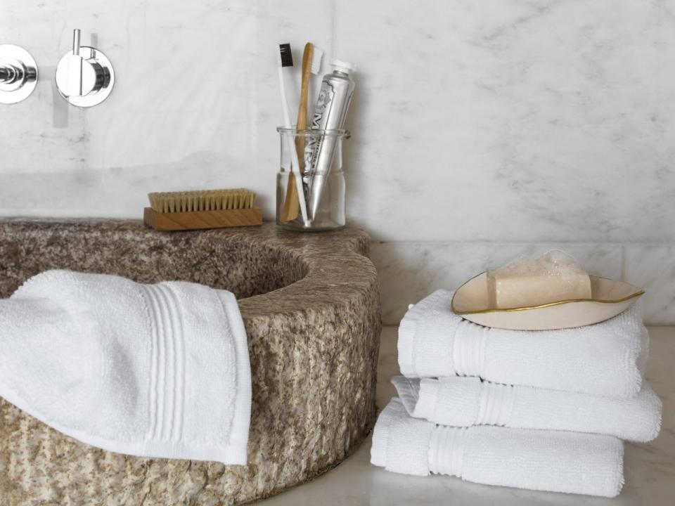 Made of Turkish cotton, these towels are supposed to be quick-drying. The towel set includes two bath towels, two hand towels and two wash cloths. <br /><a href="https://fave.co/3lDQ51A" target="_blank" rel="noopener noreferrer">Originally $114, get the towel set now for 20% off at Parachute</a>. You can also get them all separately. 