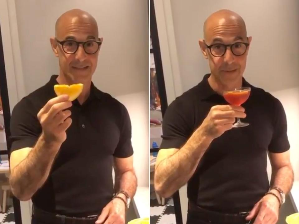stanley tucci negroni cocktail video