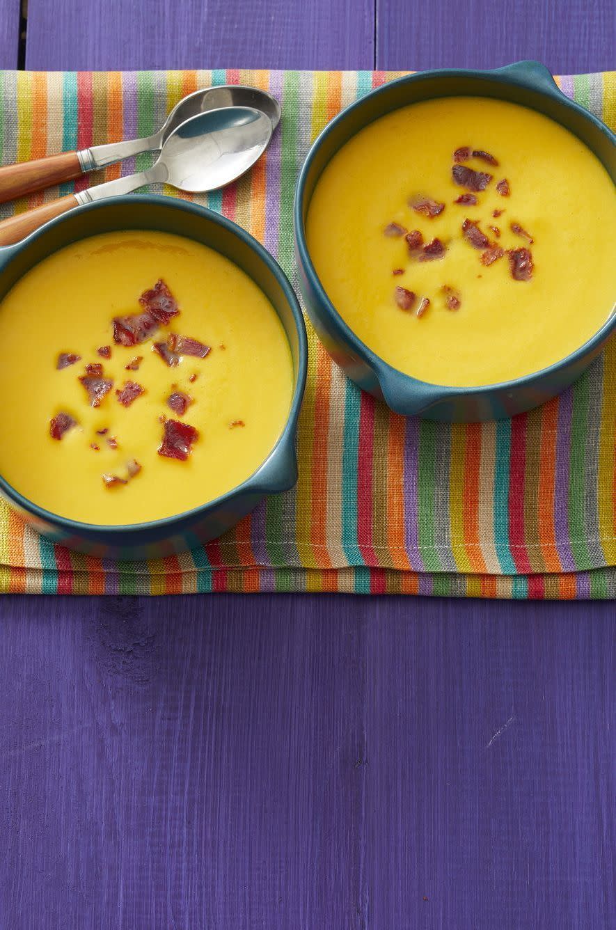 Creamy Butternut Squash Soup with Bacon