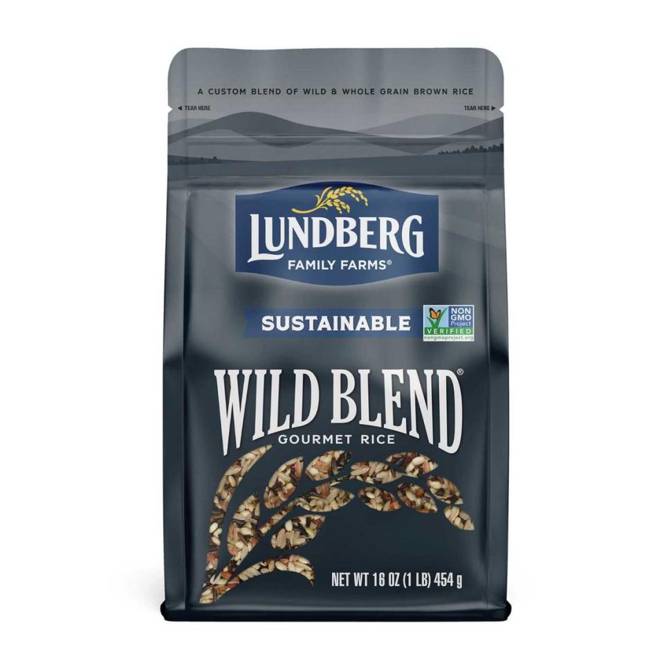 A one-pound bag of Lundberg Family Farms Sustainable Wild Blend Rice. A lot of the product, around 27,000 bags, were recalled because they may contain a foreign object that “appears to be of rodent origin.” 