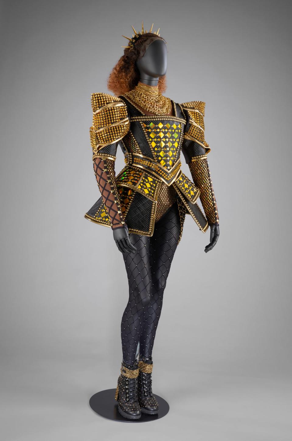 Katherine of Aragon costume from the musical ‘Six’ (Gabrielle Slade/Victoria and Albert Museum)