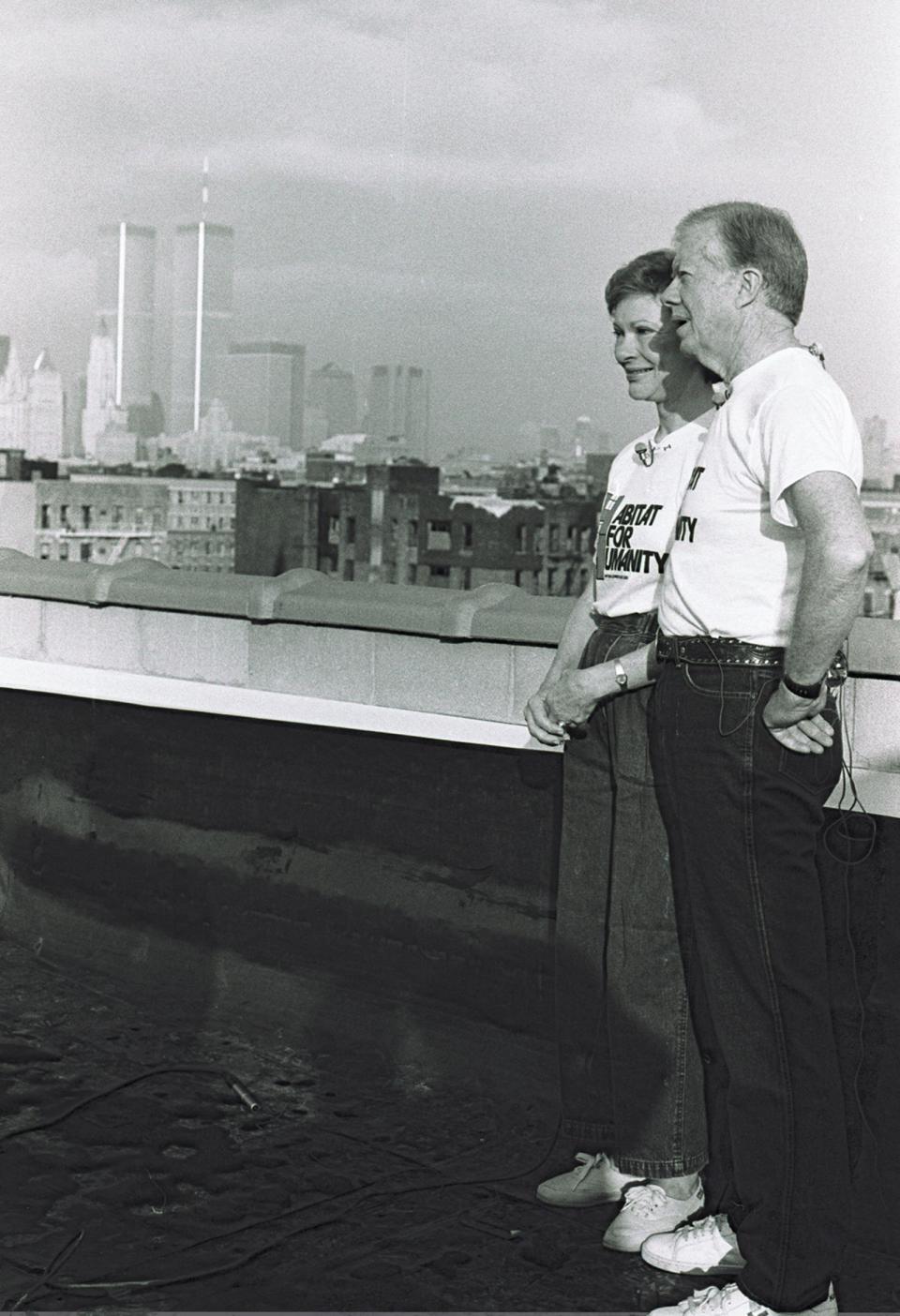 President Carter with Mrs. Carter in 1985 in N.Y.C.