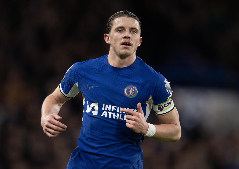 LONDON, ENGLAND - DECEMBER 27:  Conor Gallagher of Chelsea during the Premier League match between Chelsea FC and Crystal Palace at Stamford Bridge on December 27, 2023 in London, England. (Photo by Visionhaus/Getty Images)