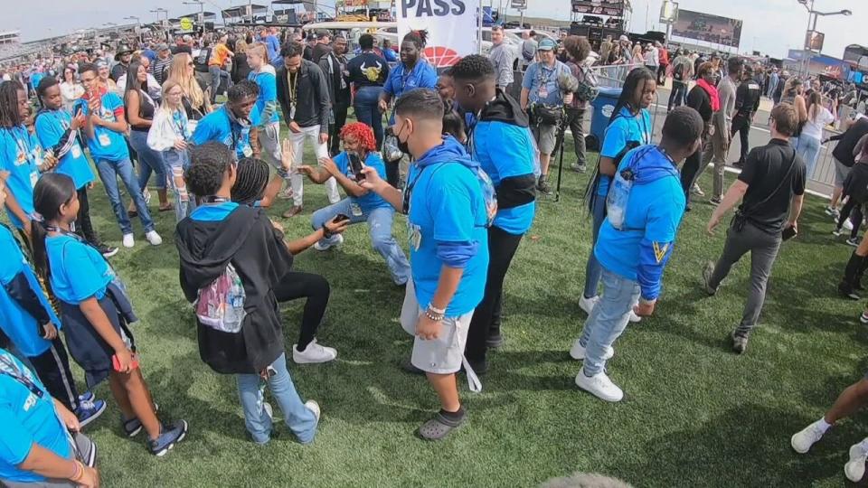 Kids toured the Charlotte Motor Speedway Sunday to explore career opportunities in NASCAR.