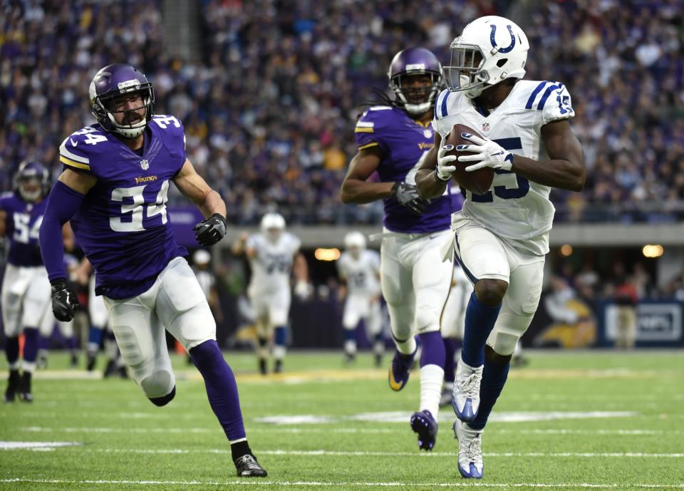 The Vikings were trying to catch up to the Colts all afternoon. (Getty Images)