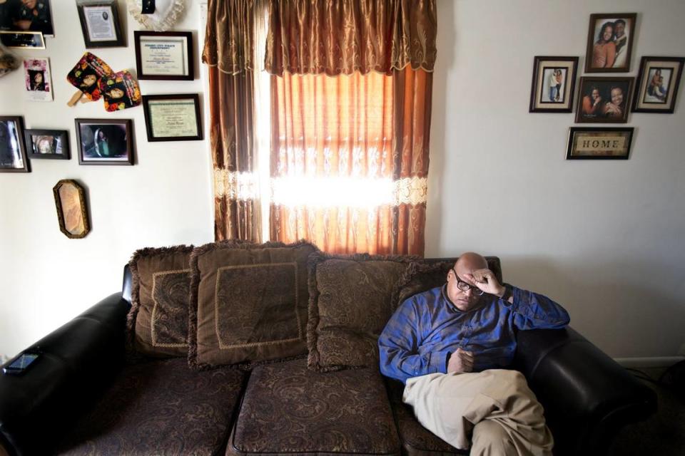 Leon Brown spends time praying and meditating.