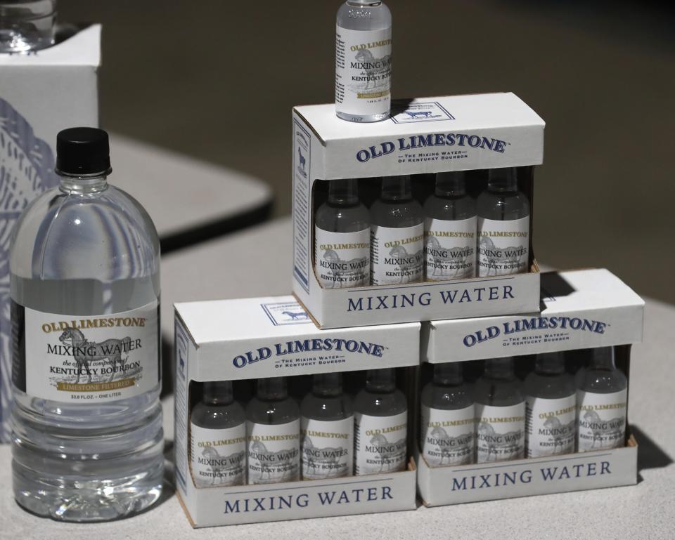 Boxes of Old Limestone Mixing Water, which are available for purchase at many bourbon retailers.  
Aug. 3, 2023