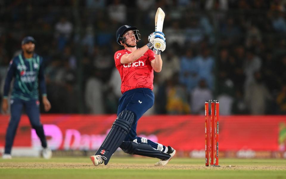 Harry Brook of England bats during the 3rd IT20 match between Pakistan and England at Karachi National Stadium on September 23, 2022 in Karachi - Getty Images