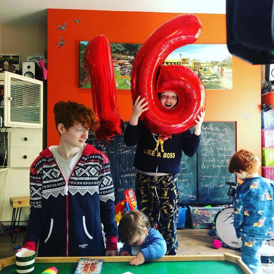 Four of Sophie Ellis Bextor and Richard Jones' children celebrate their eldest son's 16th birthday