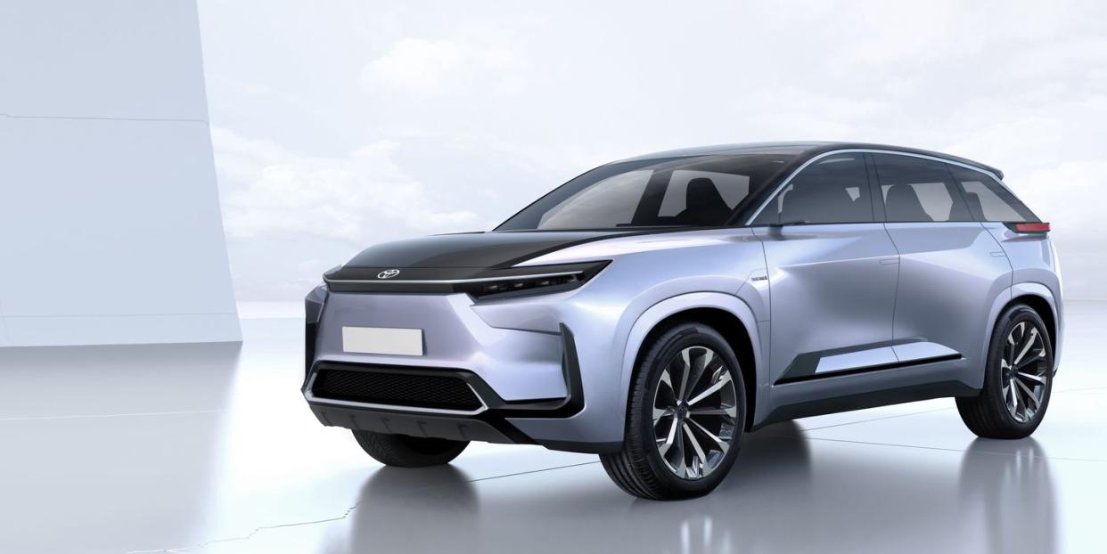 2025 toyota threerow electric suv