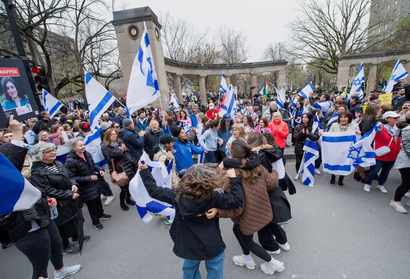 Protest encampment in support of Palestinians at McGill University in Montreal