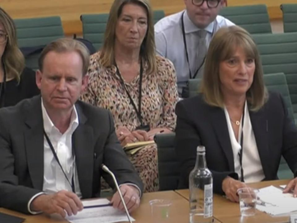 Kevin Lygo and Dame Carolyn McCall of ITV (YouTube)