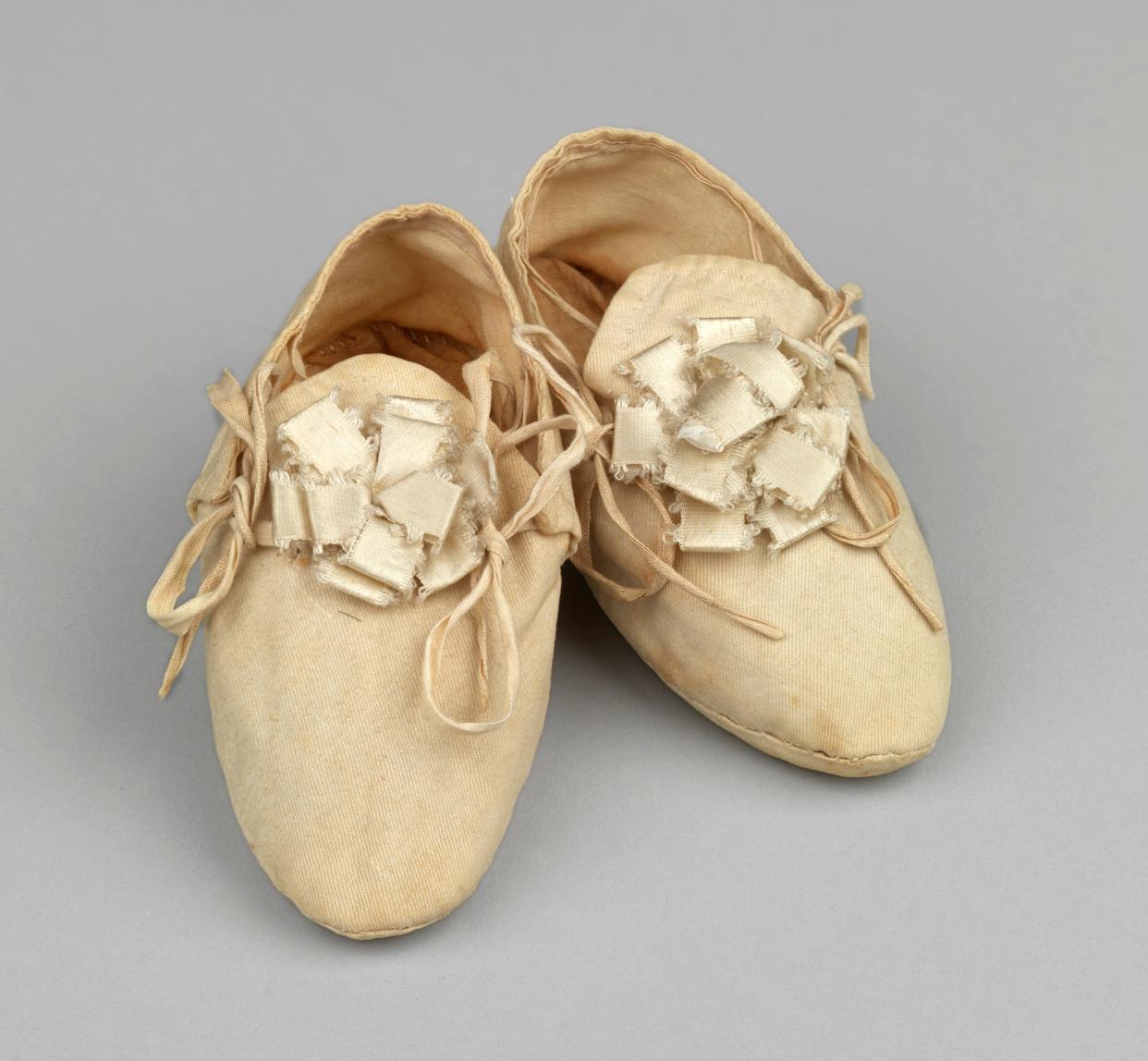 A pair of shoes that would have been worn in the Georgian era, set to go on display at the exhibition (RCT/PA)