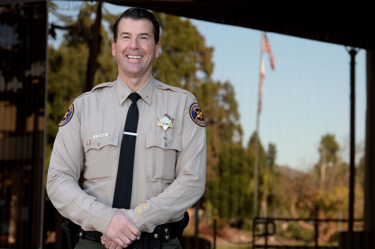 Jim Fryhoff gears up for his role as Ventura County Sheriff.