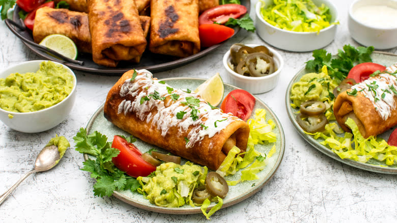 Vegetarian Black Bean and Corn Chimichangas