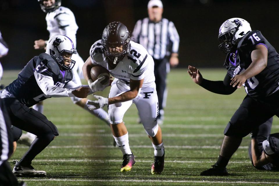 Forestview's Jaycob Neely finds room to run during his team's October matchup with Stuart Cramer.