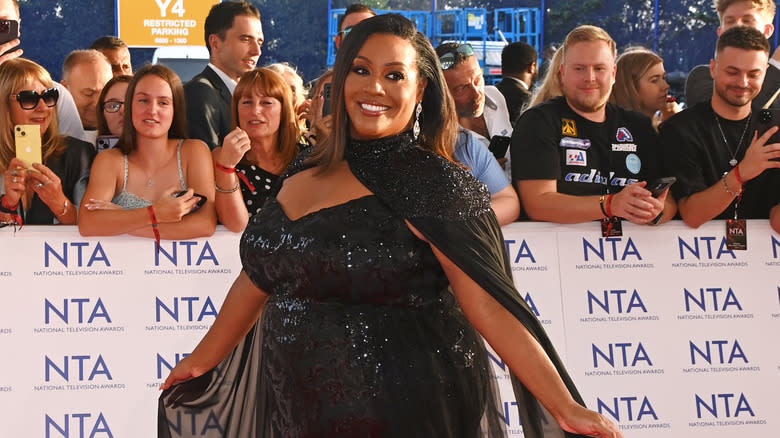 Alison Hammond in black dress 