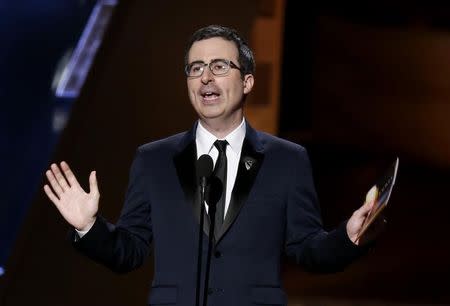 John Oliver at the 67th Primetime Emmy Awards in Los Angeles, California September 20, 2015. REUTERS/Lucy Nicholson