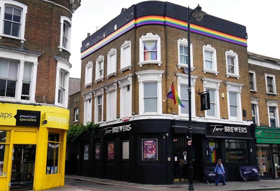 Two Brewers on Clapham High Street, south London (PA)