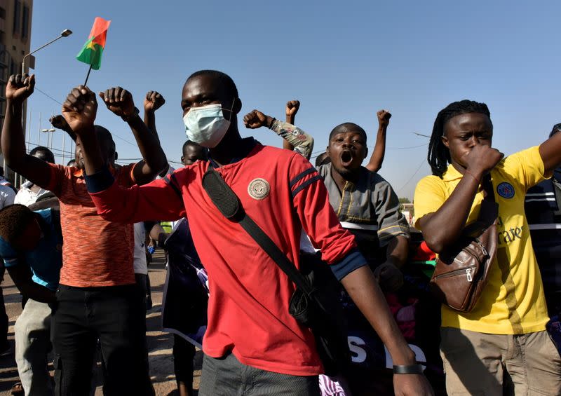 Civil society hold a protest in Ouagadougou