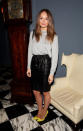 <b>London Fashion Week AW13 FROW </b><br><br>Laura Haddock teamed her leather mini skirt with neon heels at the Whistles Limited Edition show.<br><br>© Getty