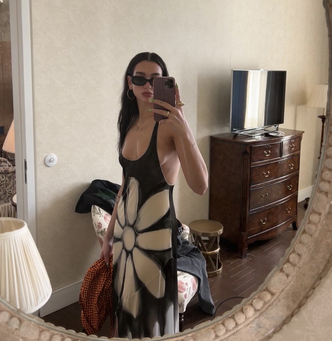 dua lipa maxi dress