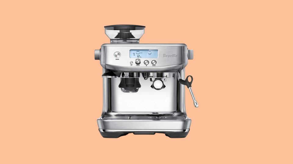 The Breville Barista Pro looks stylish and has easy-to-use controls so you can make your morning brew how you want.