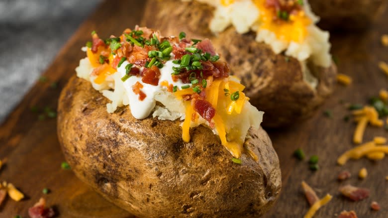 Loaded baked potatoes