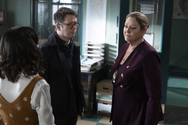 <p>Virginia Sherwood/NBC</p> James Caverly as Patrick Dixon, Camryn Manheim as Kate Dixon on "Law & Order."