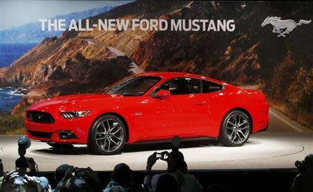 Ford Motor Co. unveils its all new 2015 Ford Mustang in Dearborn, Michigan December 5, 2013. REUTERS/Rebecca Cook