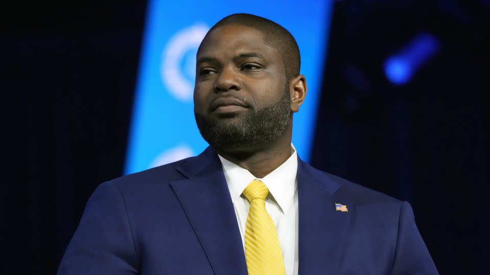 Rep. Byron Donalds speaks before former President Donald Trump at the “People's Convention” of Turning Point Action on June 15, 2024, in Detroit. - Carlos Osorio/AP