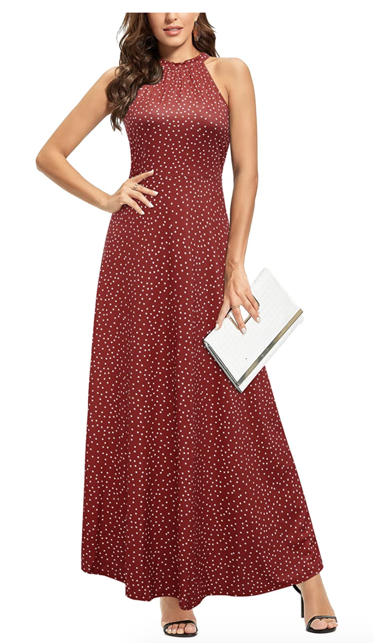 1) Halter Maxi Dress