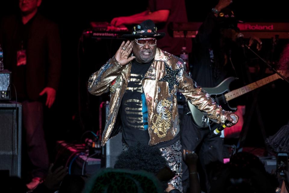 George Clinton and Parliament Funkadelic perform at Michigan Lottery Amphitheatre in Sterling Heights, Thursday, June 20, 2019.