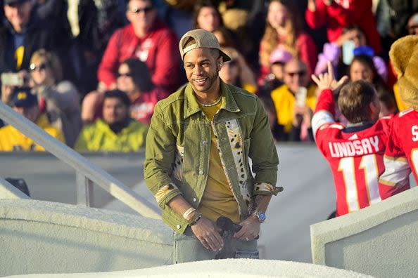 PASADENA, CALIFORNIA - JANUARY 01: Recording artist Alexander Star performs in the 135th Rose Parade Presented by Honda on January 01, 2024 in Pasadena, California. (Photo by Jerod Harris/Getty Images)