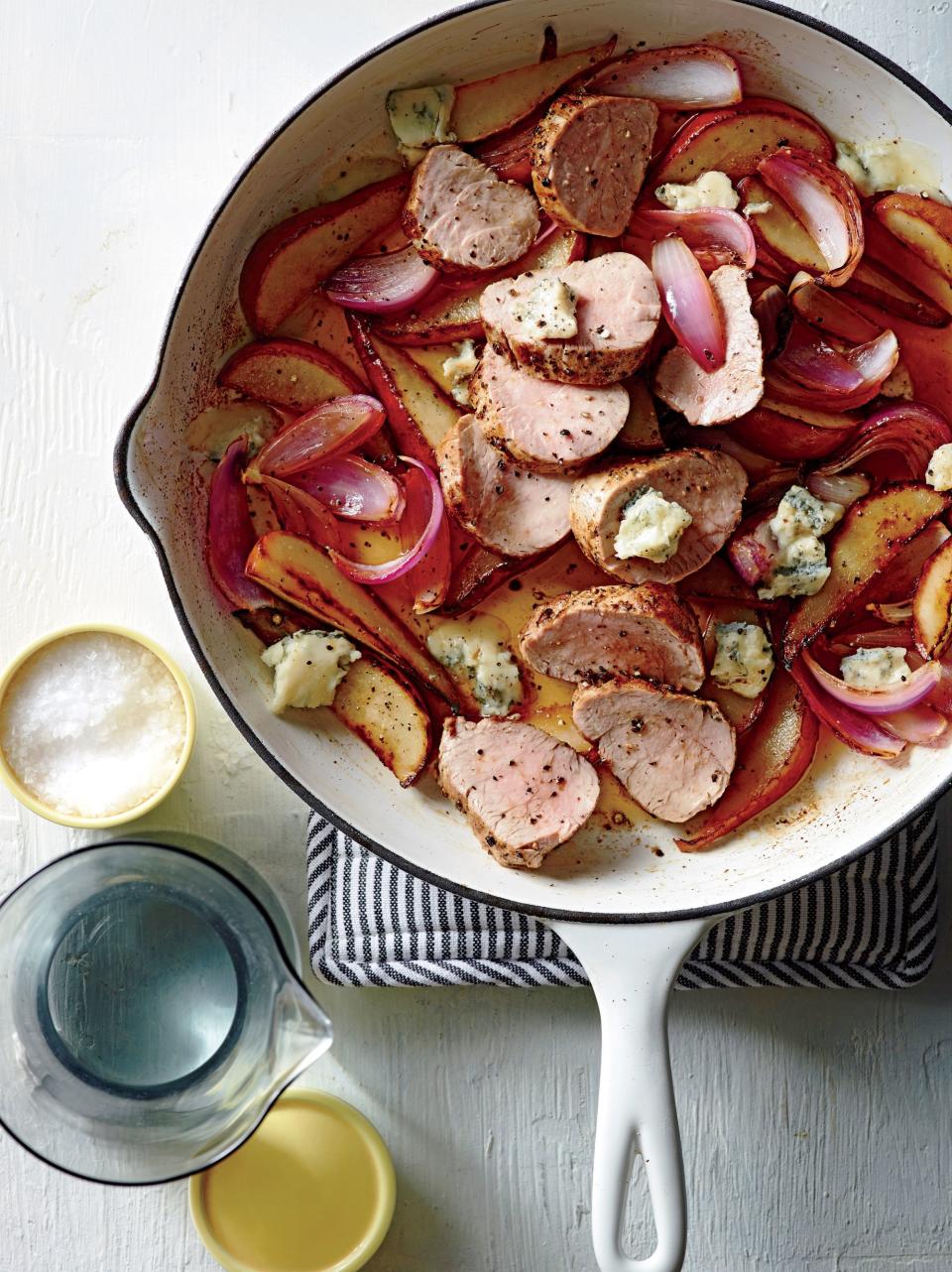 Pork Tenderloin with Blue Cheese and Pears