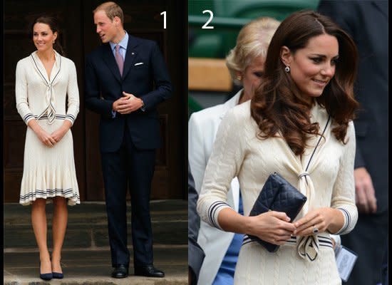 LOOK 1: Canada tour in Prince Edward Island, July 5, 2011    LOOK 2: Wimbledon, July 4, 2012    (Getty photos) 