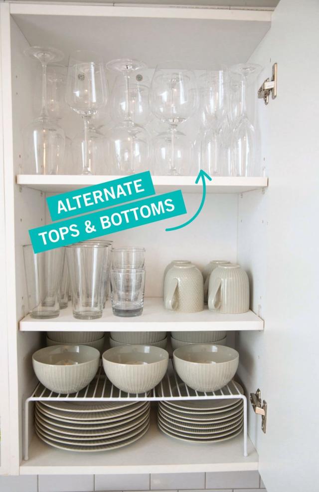 DIY - Inside Cabinet Plate Rack