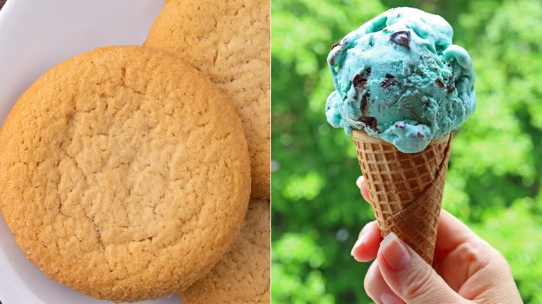 cookies and mint ice cream
