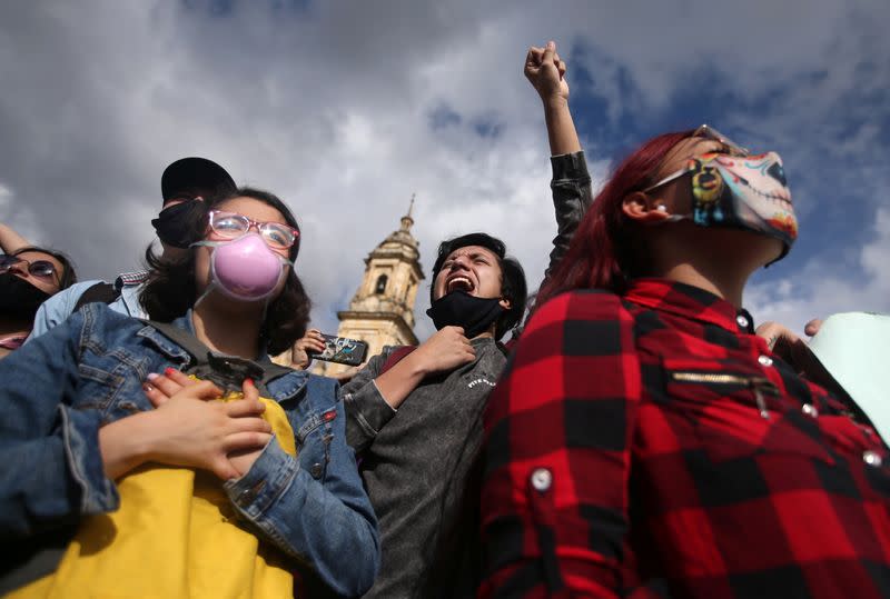 Protests against police brutality in Bogota