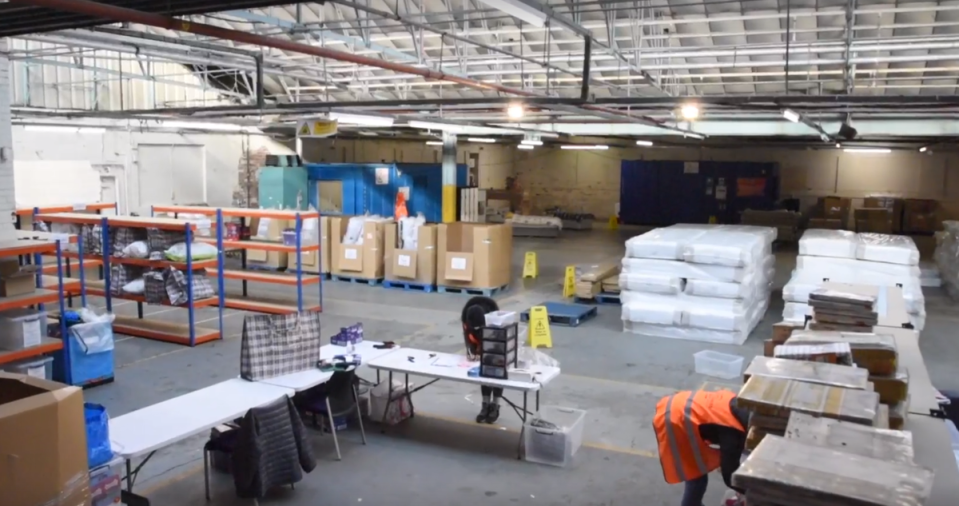 Their warehouse is filled with bedding, duvets, toiletries and pyjamas for disadvantaged children (Zarach)