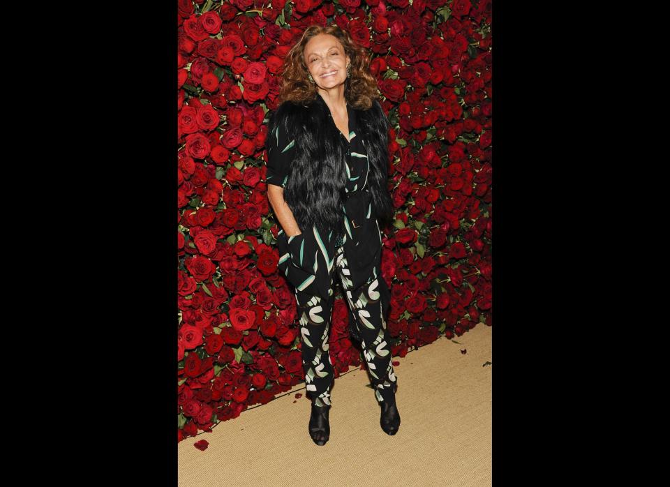 "I am very lucky and thankful for my thriving family, my work that inspires me every day, my health and the clarity I have now in my life. Clarity is so important. And I am thankful that I have become the woman I wanted to be!" -- Designer Diane von Furstenberg (Photo: WireImage) 