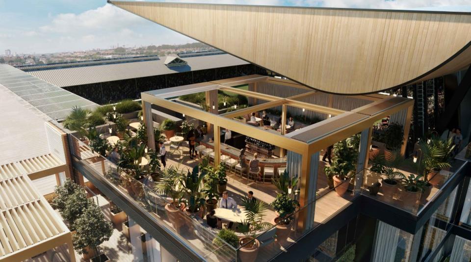 The Sky Deck promises pop-ups and skyline views (Fulham FC/Populous)
