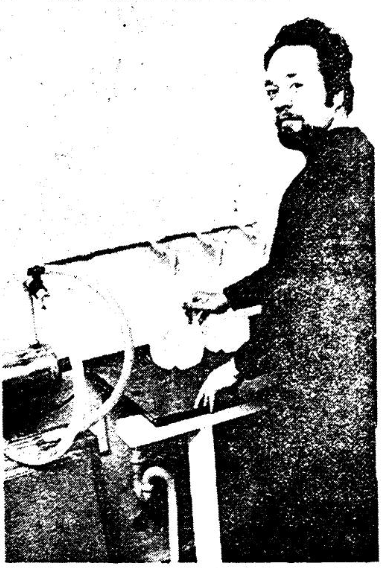 A March 1979 Journal Star photograph shows Charles Traynor Jr. filling a bottle of mineral water at Peoria Mineral Springs Inc. at 701 W. Seventh.